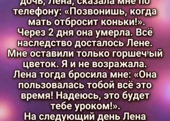 Она оставила мне только цветок