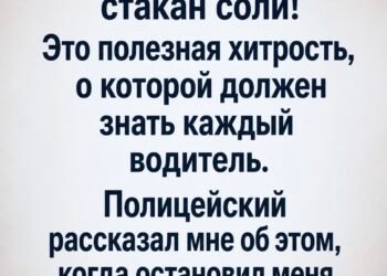 Держите в машине стакан соли: простой совет,