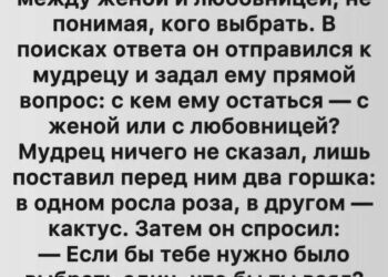 Мужчина не мог выбрать между женой и