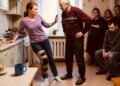 Свёкор вырвал у меня костыль и громко рассмеялся