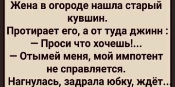 Жена в огороде нашла старый кувшин