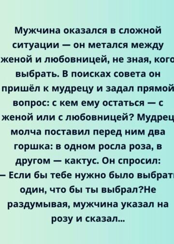 Он пришёл к мудрецу, чтобы выбрать
