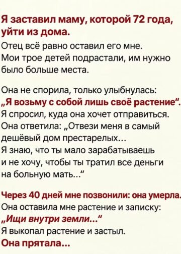 Мам, ты должна понять меня правильно.