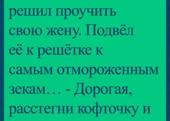 Начальник тюрьмы решил проучить свою жену.